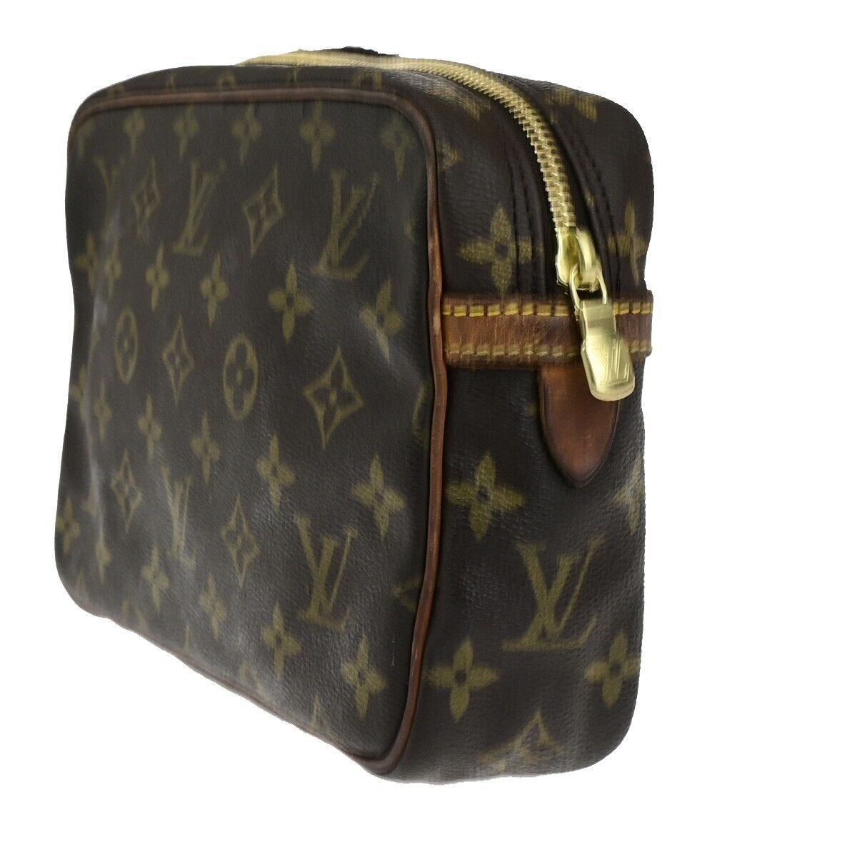 LOUIS VUITTON Compiegne 23 Clutch Hand Bag Monogram Leather Brown M51847 63FA723