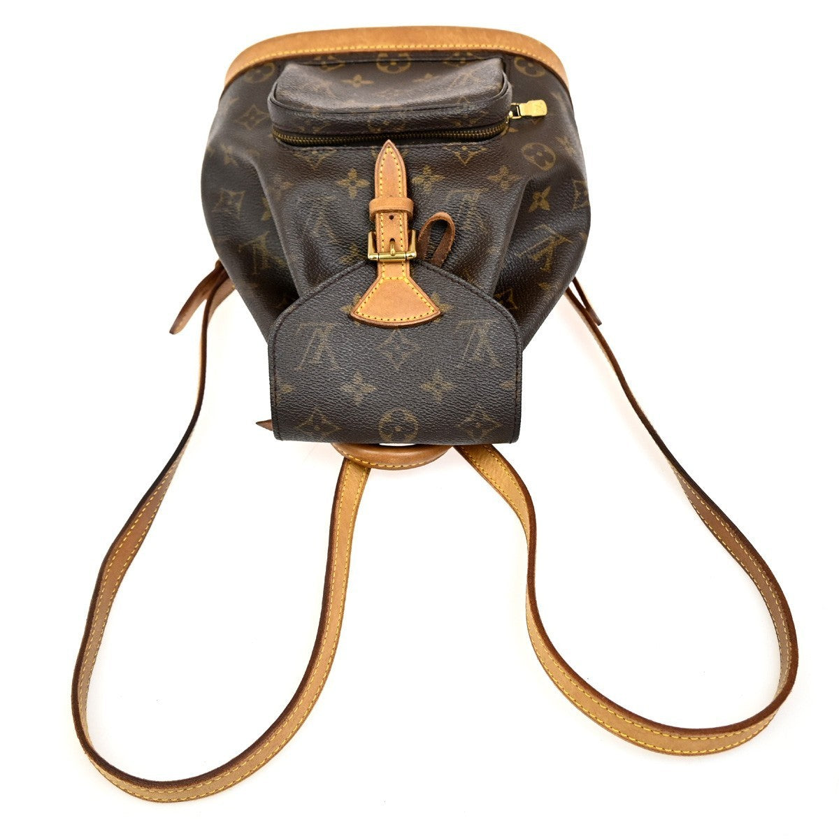 LOUIS VUITTON Mini Montsouris Backpack Bag Monogram Leather Brown M51137 96MA061