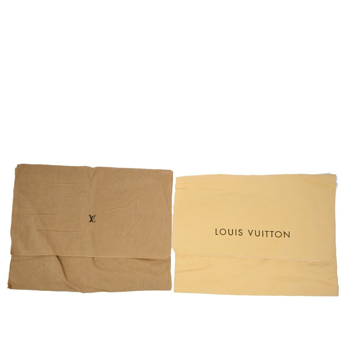 LOUIS VUITTON Logo 10 Set Dust Bag Drawstring Canvas Cotton Beige Brown 01KB865