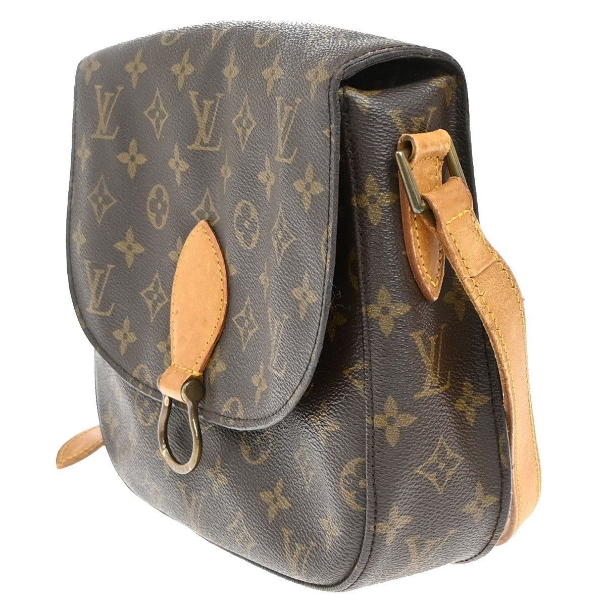 LOUIS VUITTON Saint Cloud GM Shoulder Bag Monogram Leather Brown M51242 30EF901
