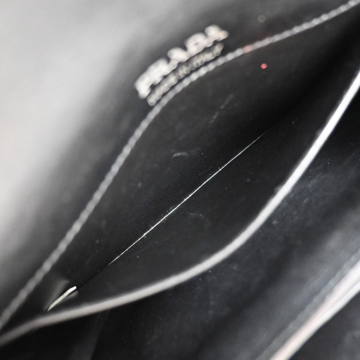 PRADA Logo Shoulder Hand Bag Leather Black SHW Italy 74RF249