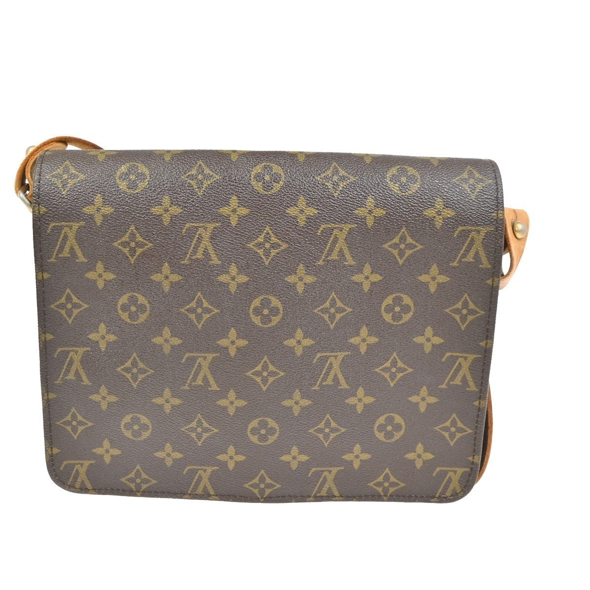 LOUIS VUITTON Cartouchiere GM Shoulder Bag Monogram Leather Brown M51252 34KC583