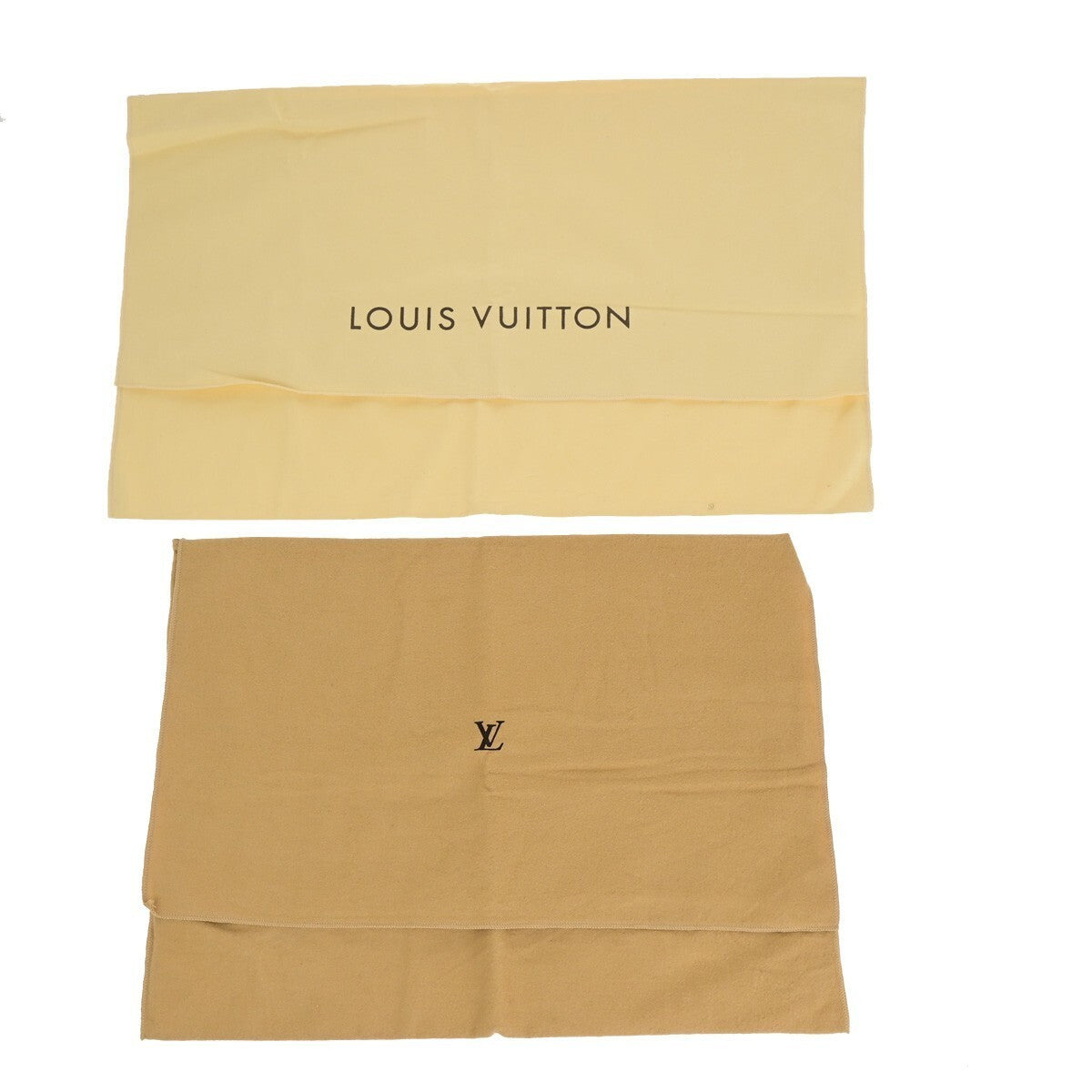 LOUIS VUITTON Logo 10 Set Dust Bag Drawstring Canvas Cotton Beige Brown 07KB119