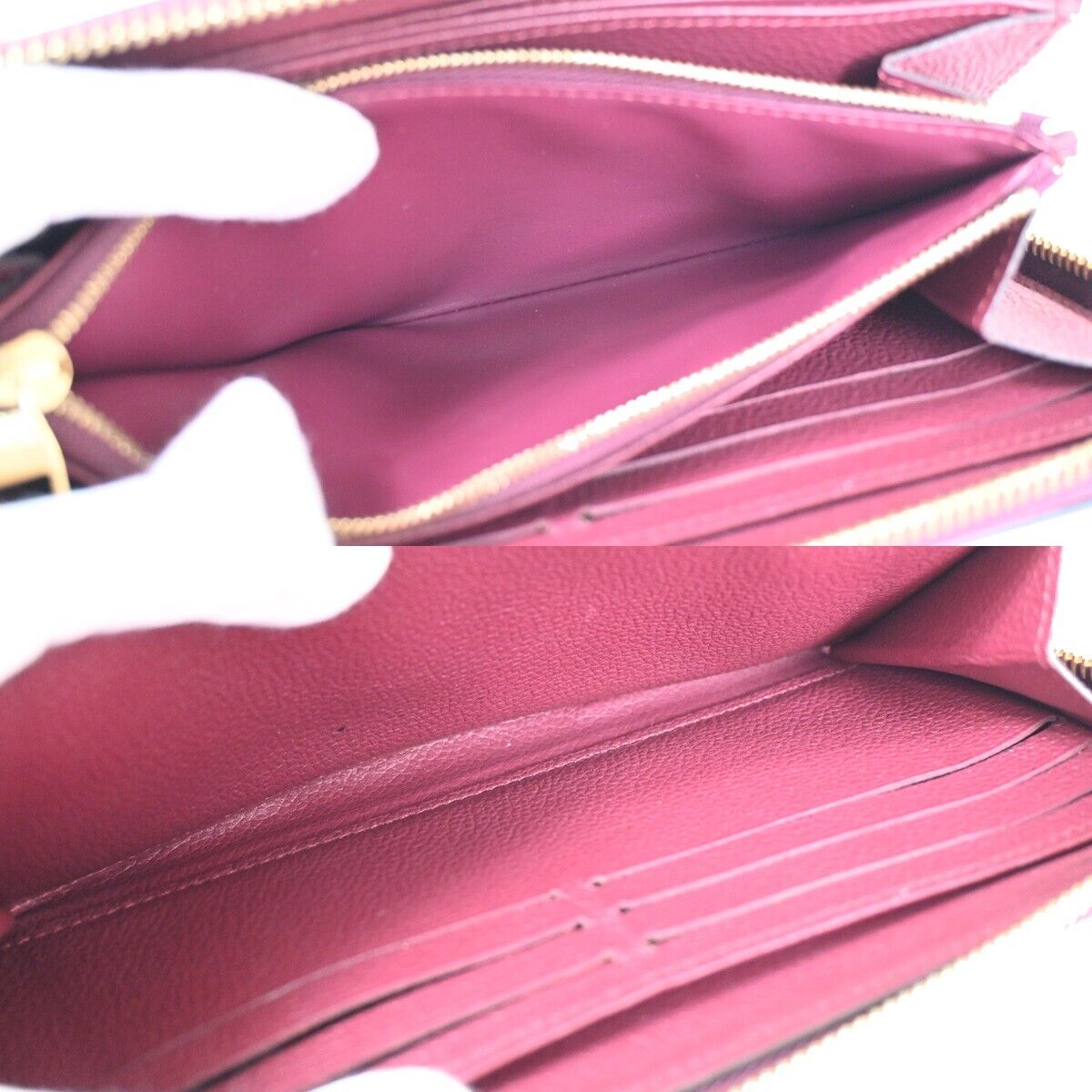 LOUIS VUITTON Zippy Wallet Long Wallet Monogram Empreinte Aurore M60549 35FA439