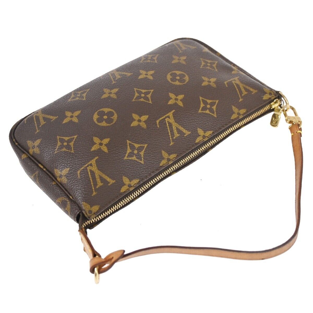 LOUIS VUITTON Pochette Accessoires Hand Bag Monogram Leather BN M51980 10HB213