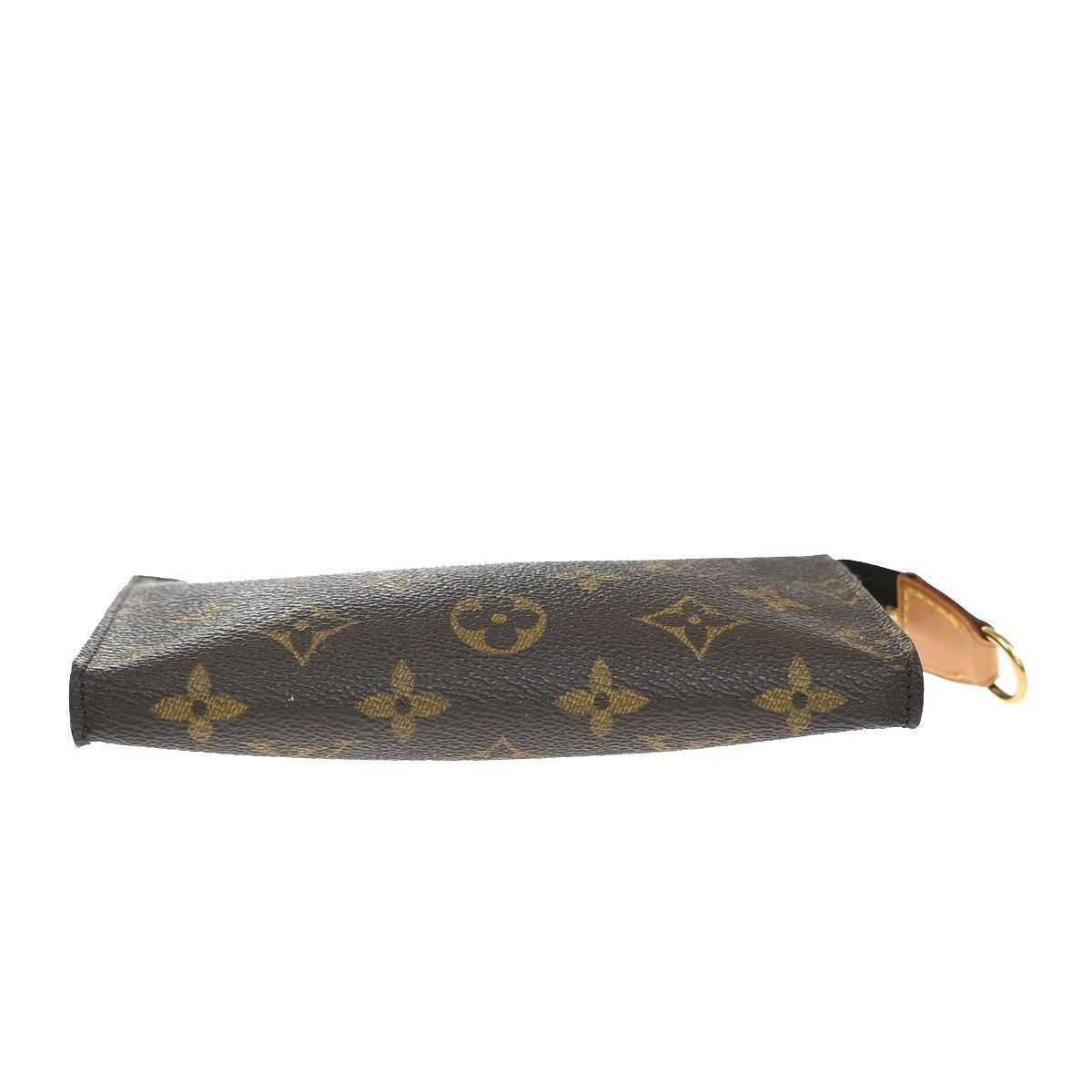 LOUIS VUITTON Logo BUCKET PM Pouch Bag Monogram Leather Brown France 60KP232