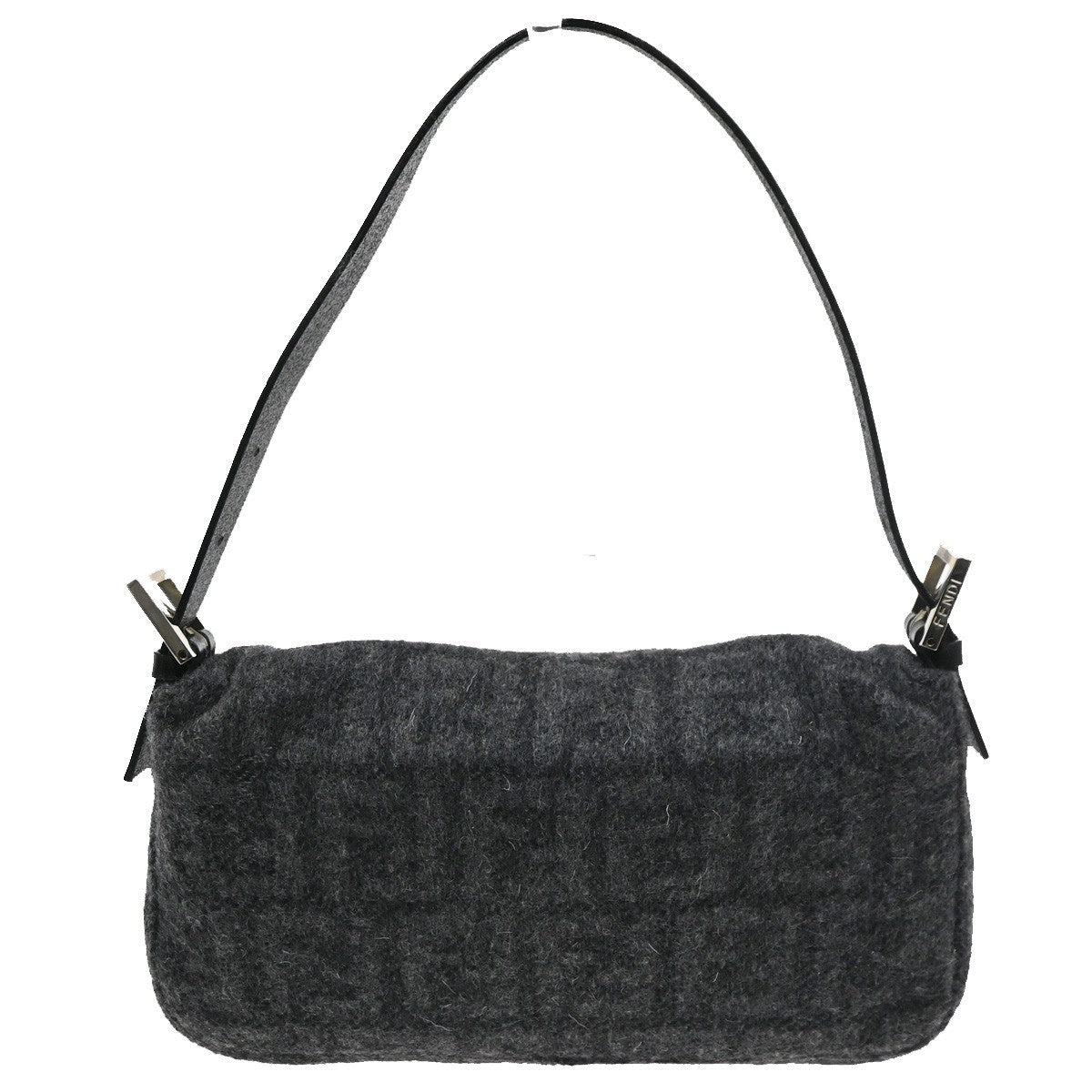 FENDI Mamma Baguette Zucca Shoulder bag Cashmere Leather BK SHW Italy 614RL734