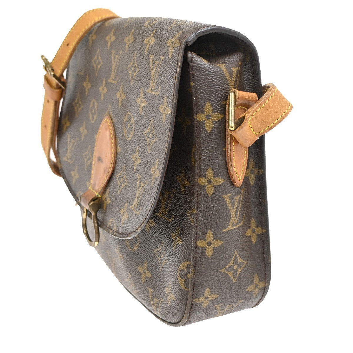 LOUIS VUITTON Saint Cloud GM Shoulder Bag Monogram Leather Brown M51242 80CA689