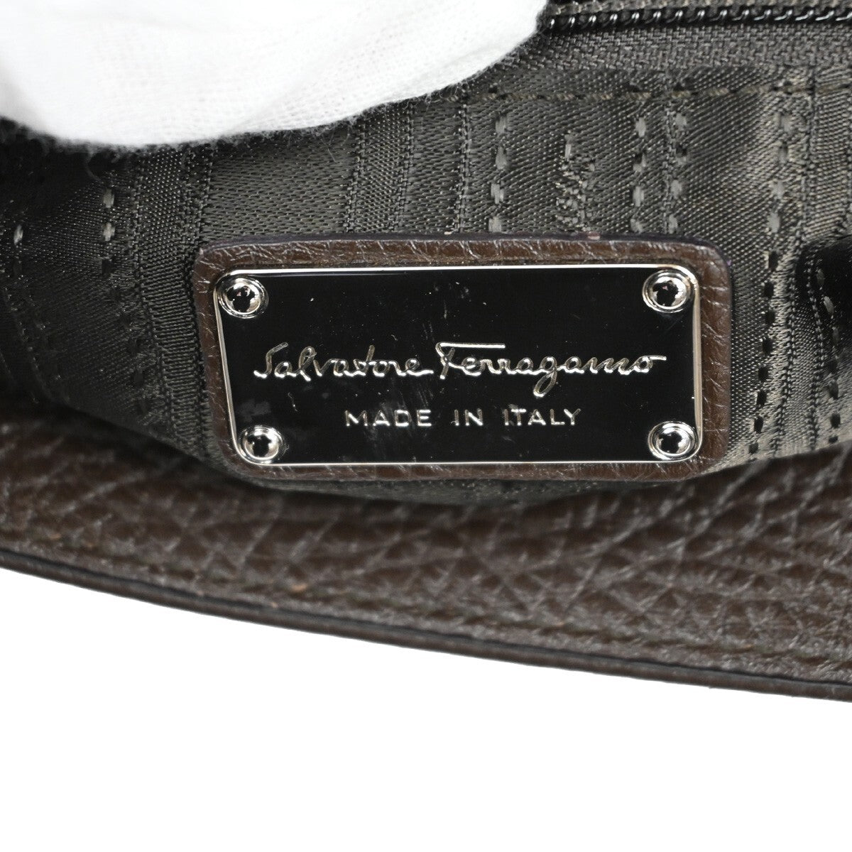 SALVATORE FERRAGAMO Sofia Gancini 2Way Shoulder Hand Bag Leather Brown 86KP141