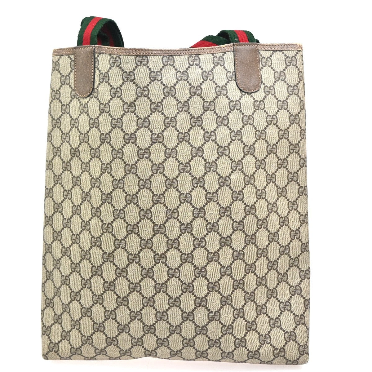 GUCCI Logo Sherry GG Pattern Shoulder Bag PVC Leather Brown Italy 63ZA361