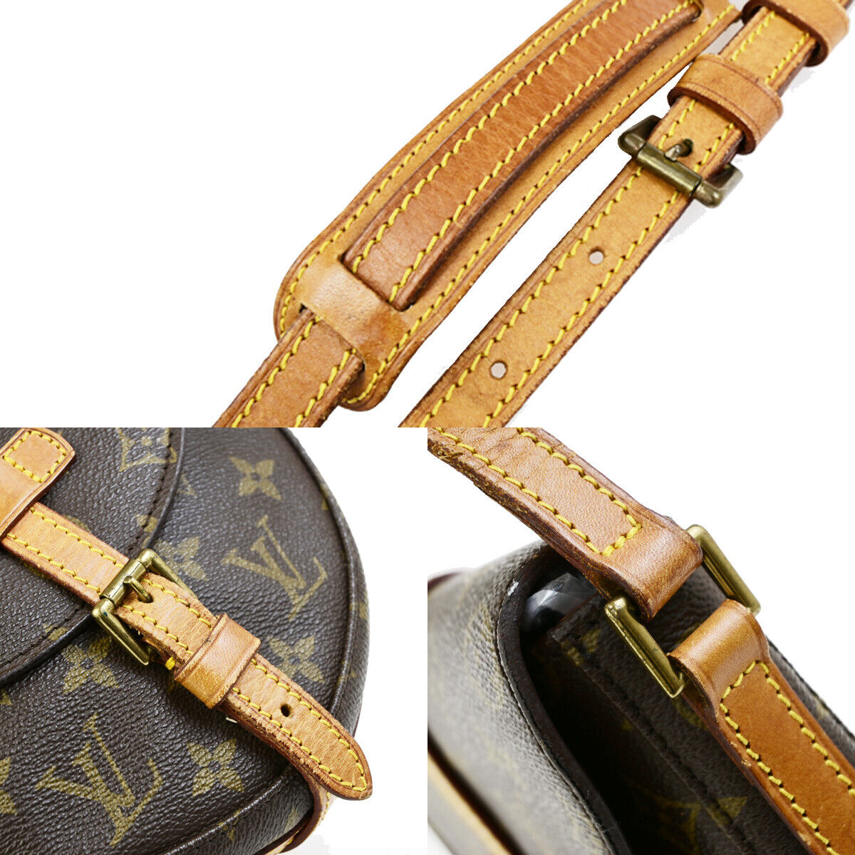LOUIS VUITTON Chantilly PM Shoulder Bag Monogram Leather Brown M51234 31YG541
