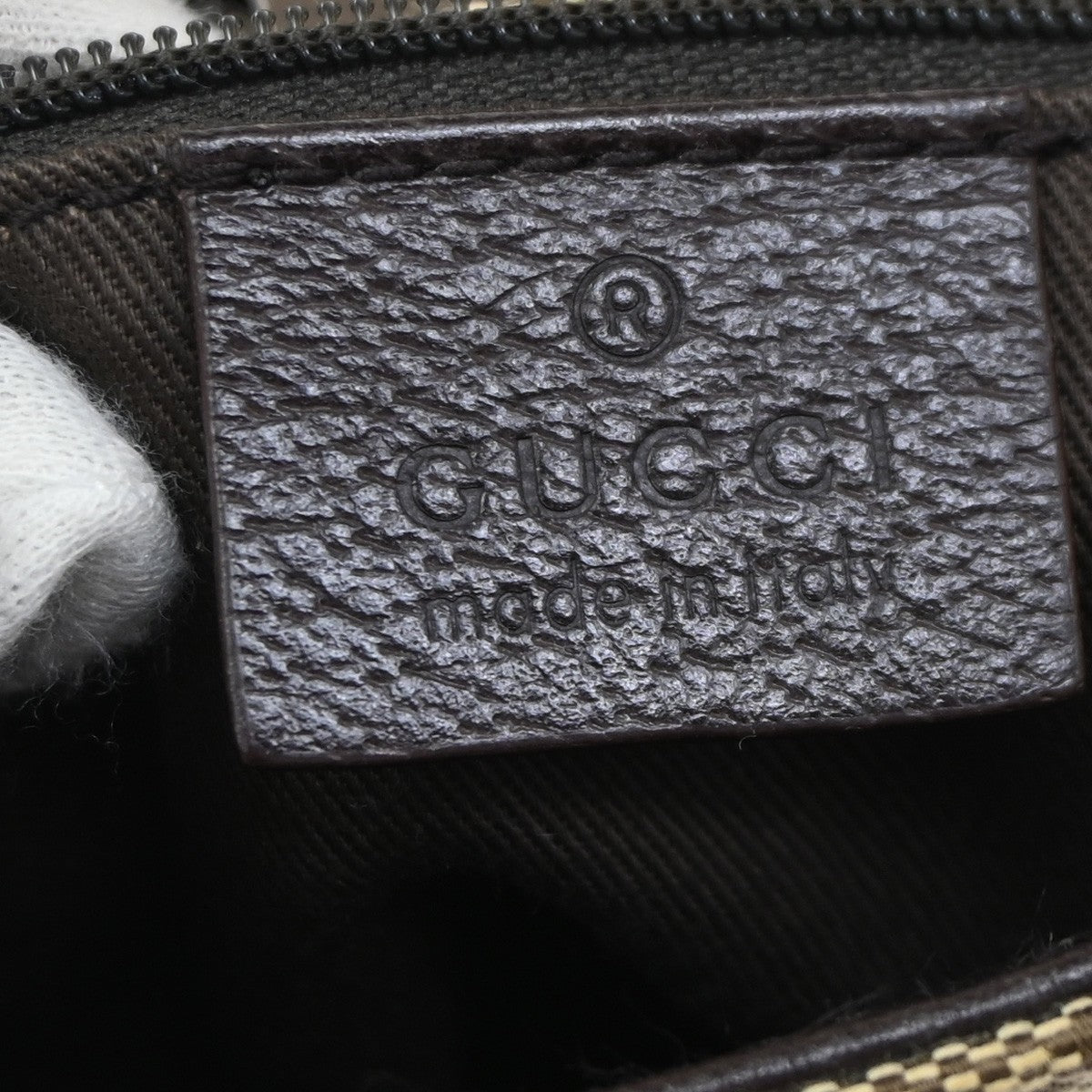 GUCCI GG Pattern Waist Bag Canvas Leather Beige Brown SHW Italy 76KB758