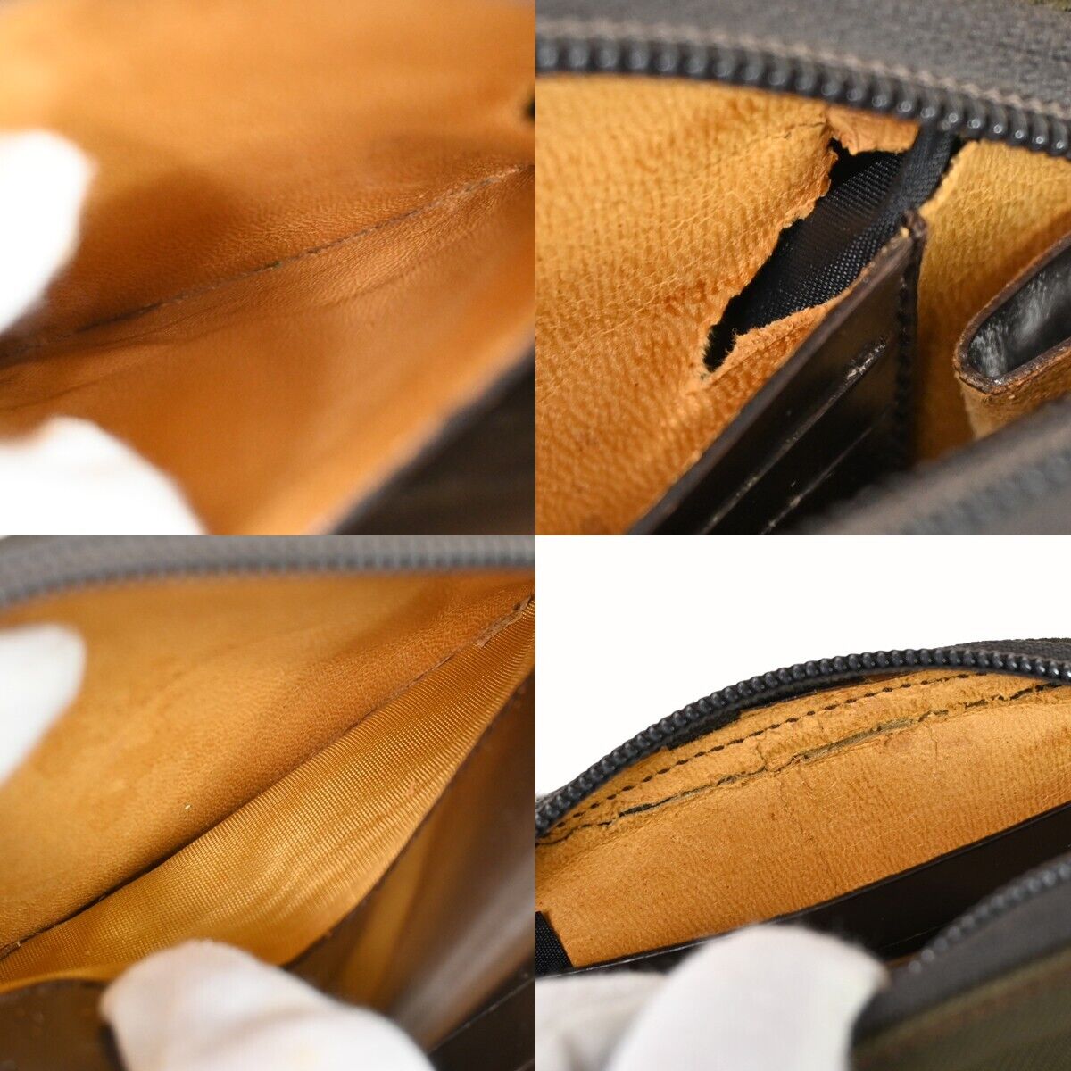 GUCCI Logo Bamboo Mini 2Way Shoulder Hand Bag Canvas Leather Khaki Italy 05HB244