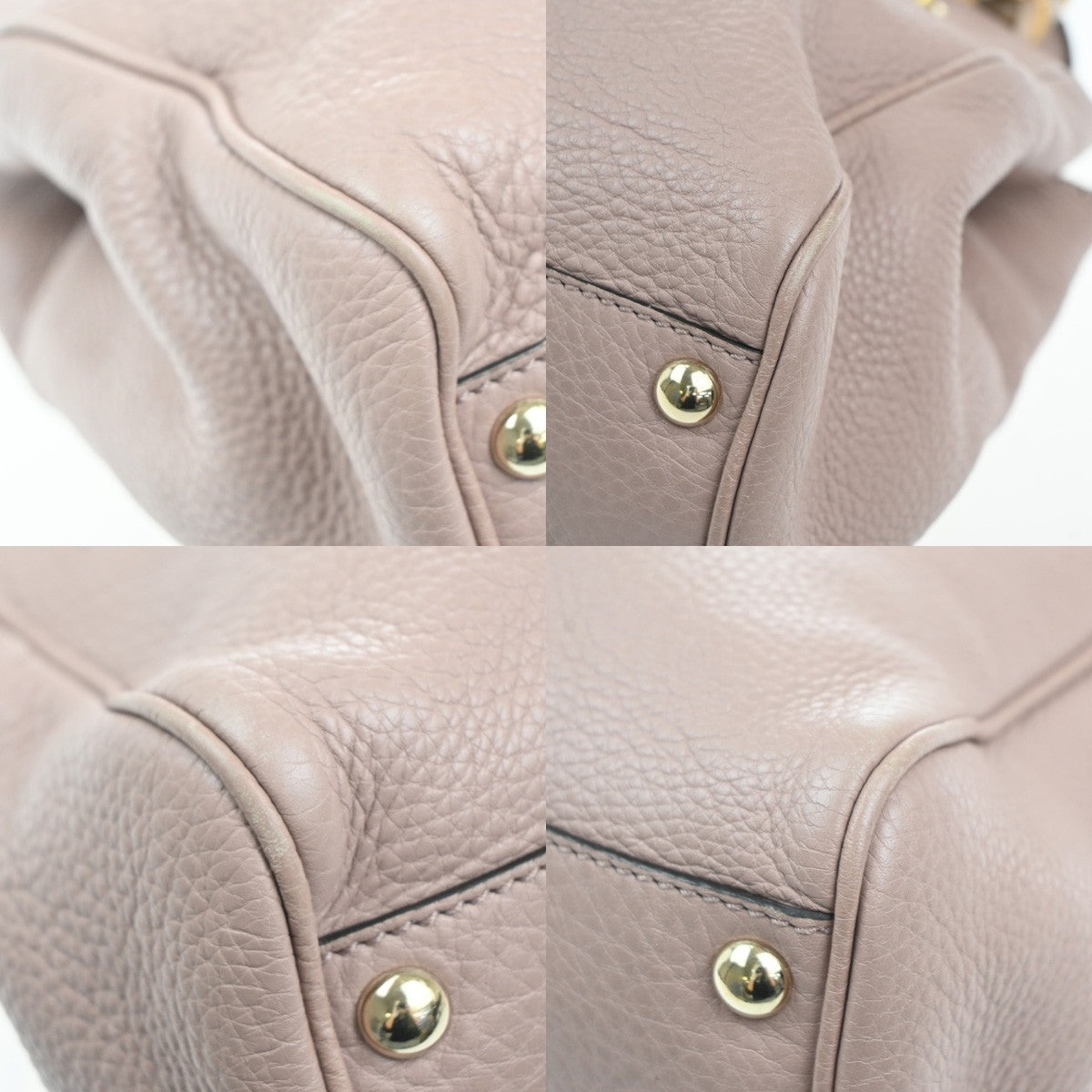 GUCCI Bamboo Handle 2way Shoulder Hand Bag Embossing Leather Pink GHW 16MA272