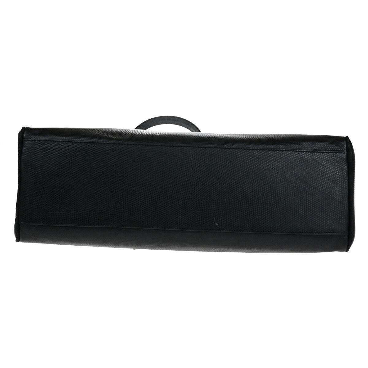 SALVATORE FERRAGAMO Vara Shoulder Bag Embossing Leather Black GHW Italy 67YF484