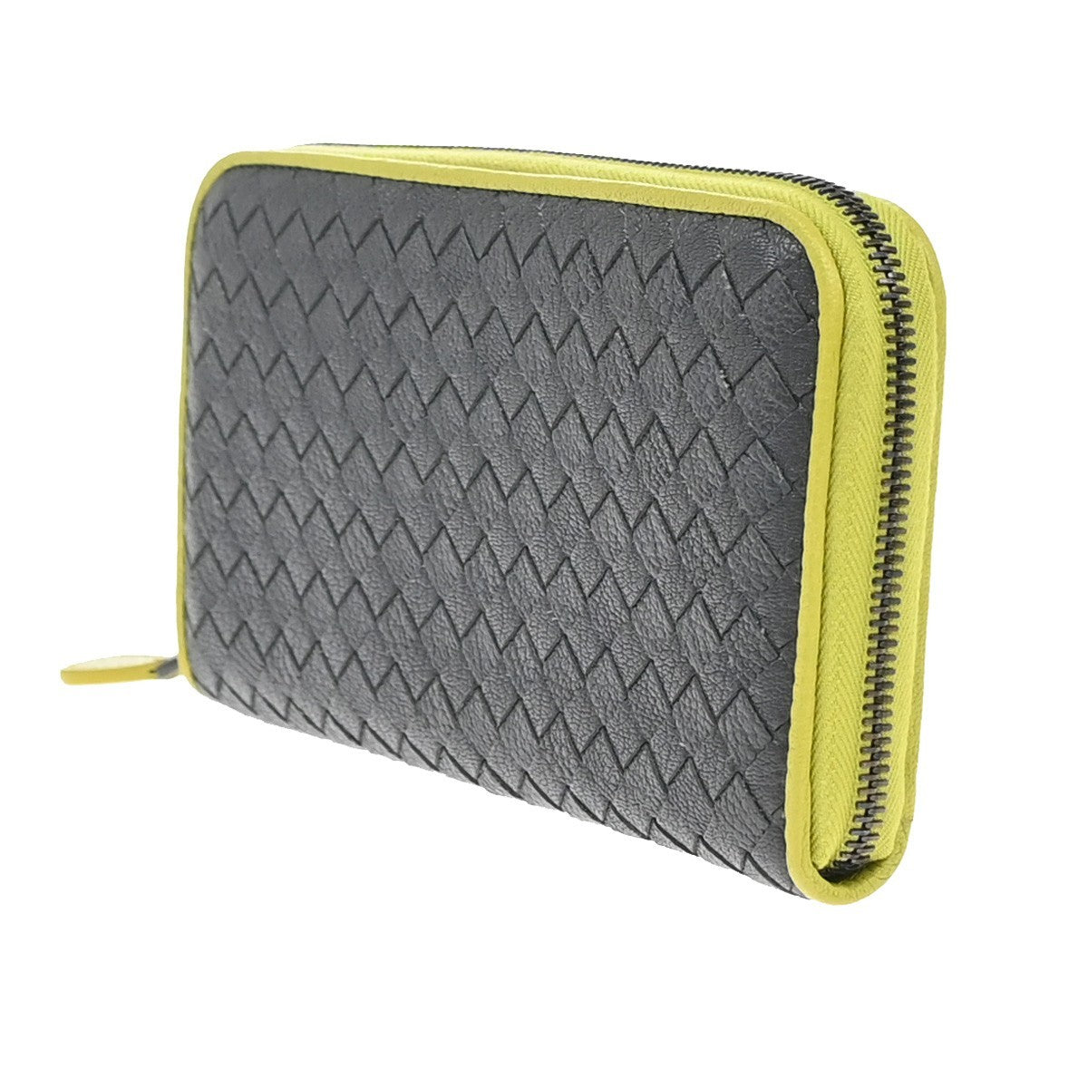 BOTTEGA VENETA Intrecciato Long Zipper Around Wallet Leather Gray 35KP051