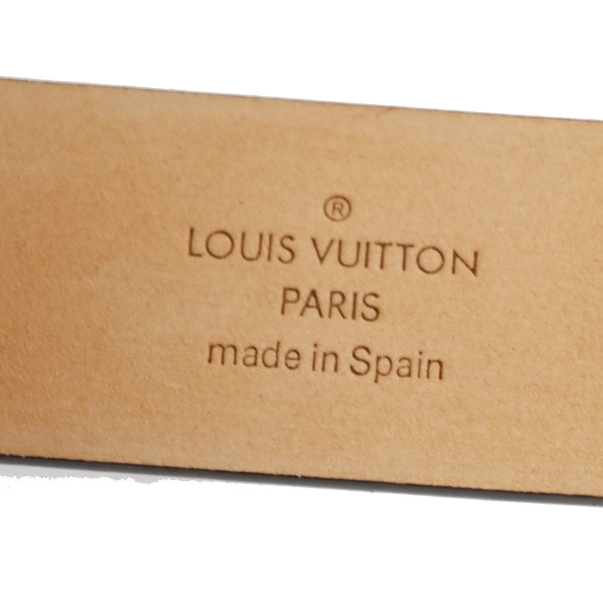 LOUIS VUITTON Santure Carre Belt Monogram Leather Brown SHW France M6801 36TA624