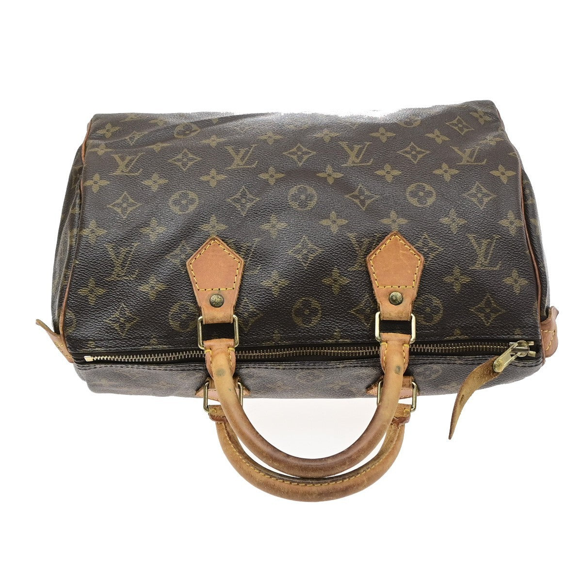 LOUIS VUITTON Speedy 30 Travel Hand Bag Monogram Leather Brown M41526  86SA166