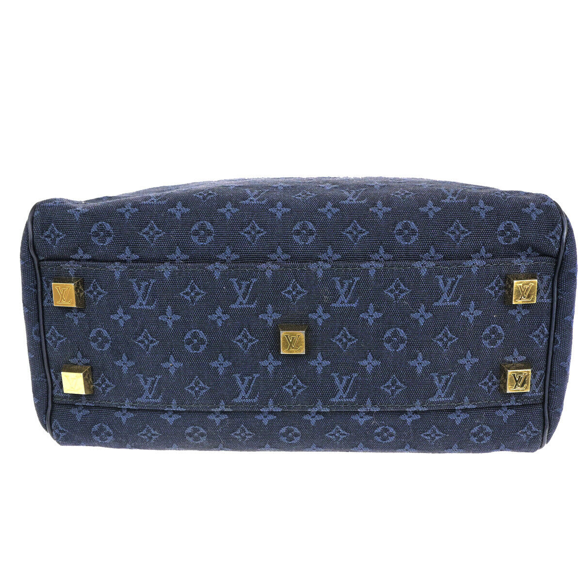 LOUIS VUITTON Josephine PM Hand Bag Monogram Mini Canvas Blue M92414 77YG590