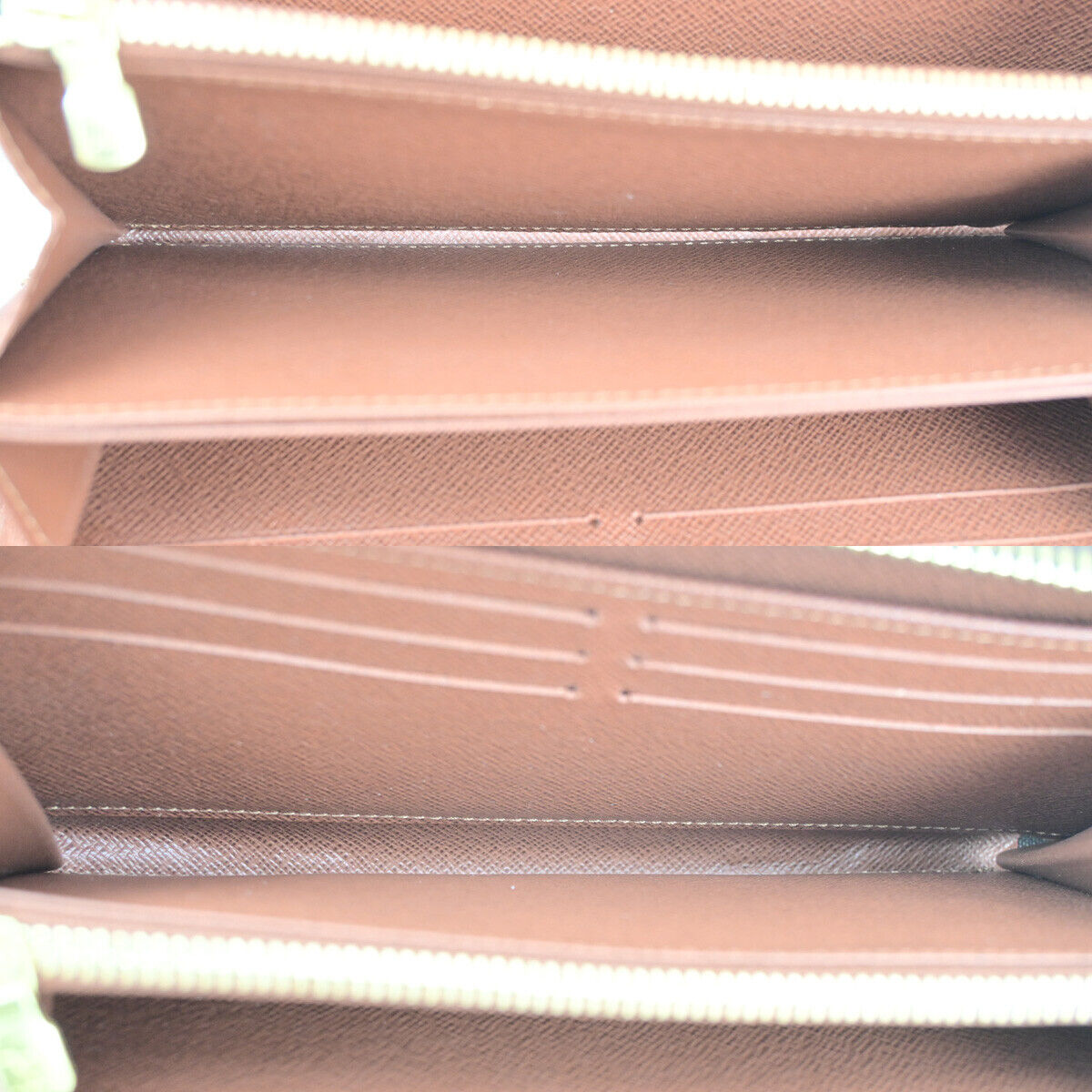 LOUIS VUITTON Zippy Long Wallet Purse Monogram Leather Brown M42616 20RF187