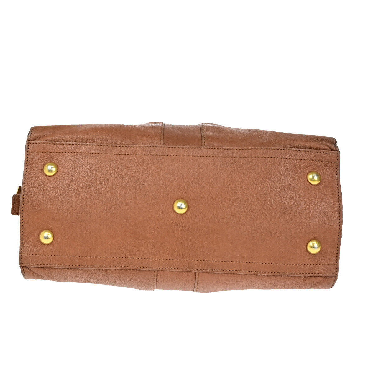 YVES SAINT LAURENT Y Cabas Chyc 2Way Shoulder Hand Bag Leather Brown GHW 73YG294