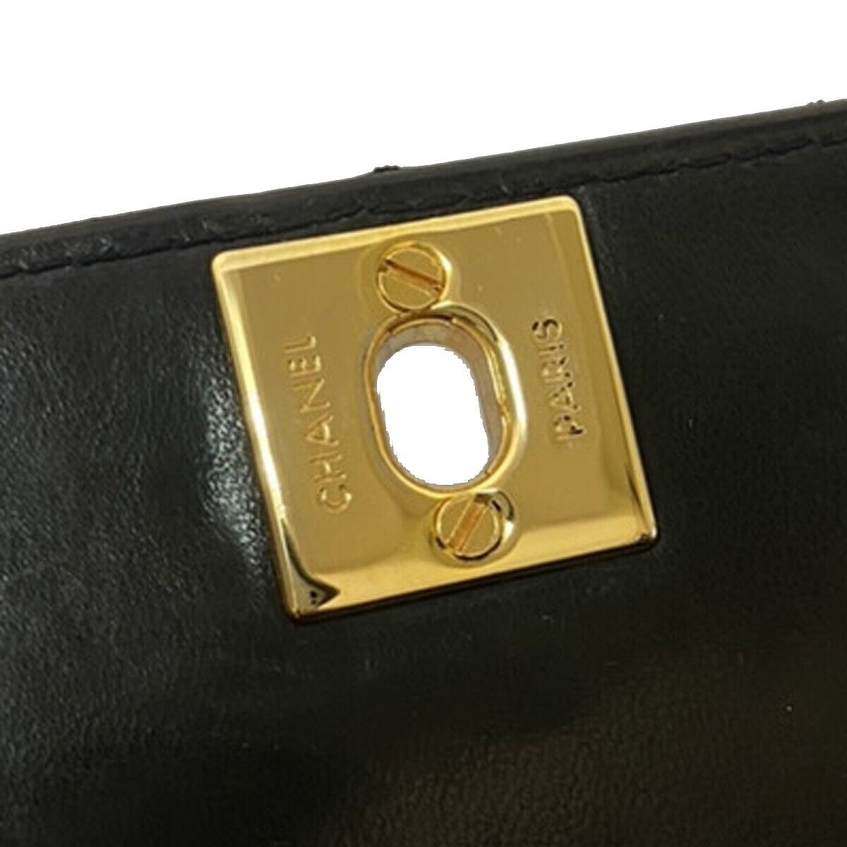 CHANEL CC Mini Matelasse Chain Shoulder Bag Leather Black GHW Vintage 386RC974