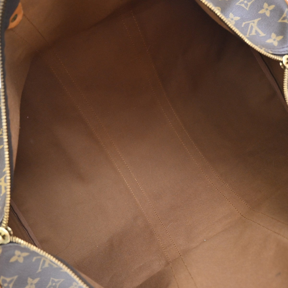 LOUIS VUITTON Keepall 55 Travel Hand Bag Monogram Leather Brown M41424 35YJ051