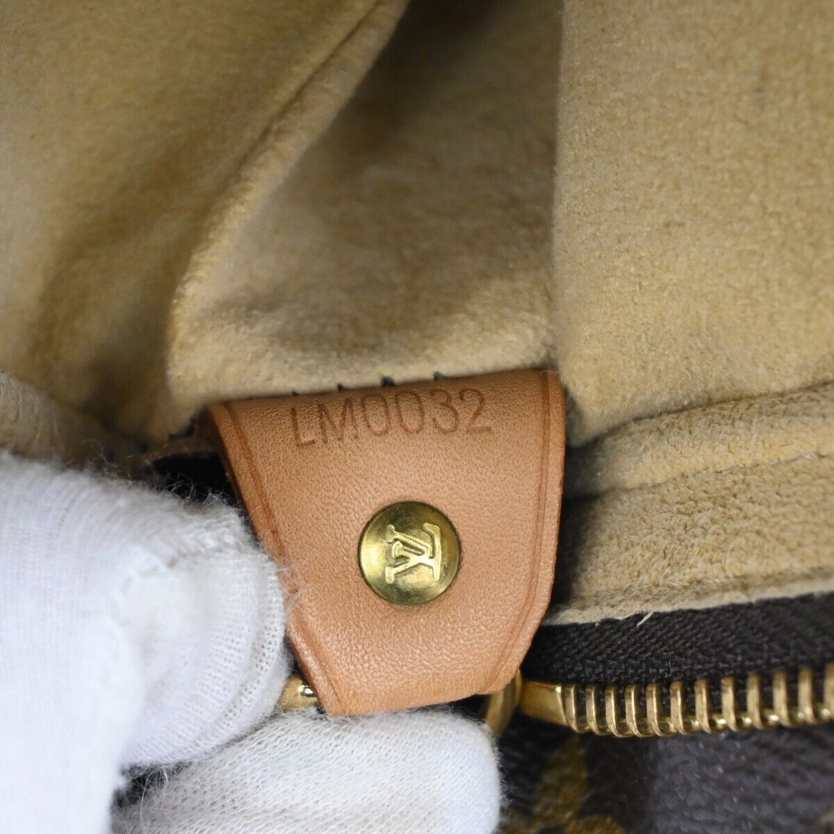 LOUIS VUITTON Logo Looping GM Shoulder Bag Monogram Leather Brown M51145 15GA174