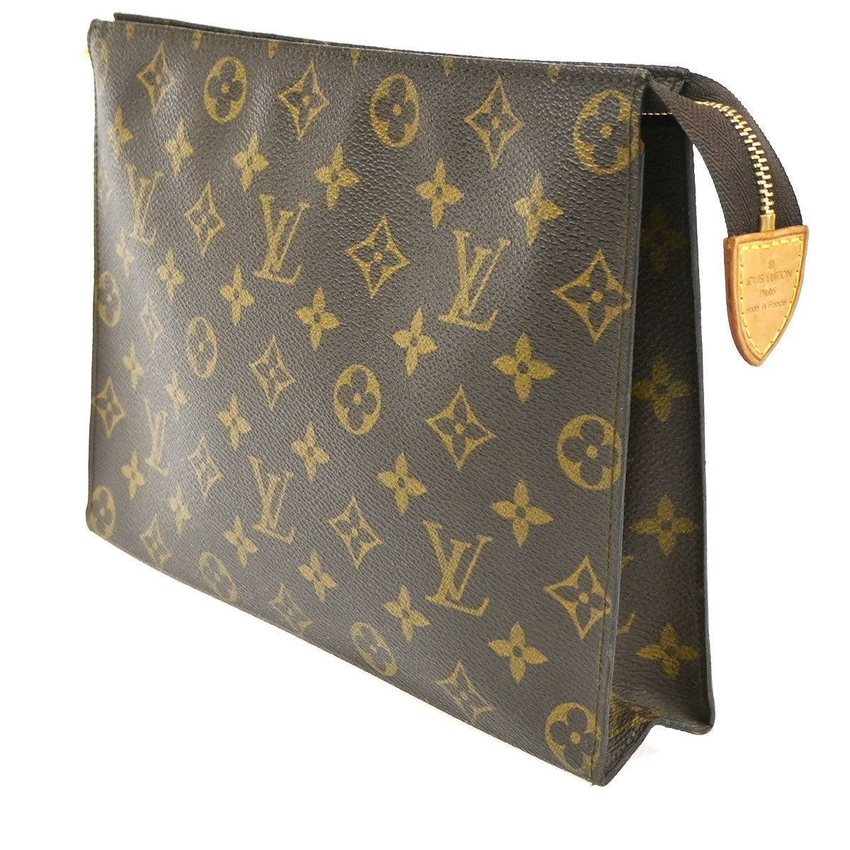 LOUIS VUITTON Poche Toilette 26 Clutch Hand Bag Monogram Leather M47542 04CA761