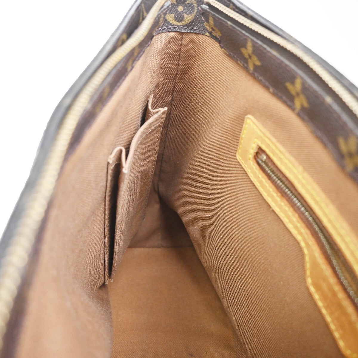LOUIS VUITTON Cabas Piano Shoulder Bag Monogram Leather Brown M51148 10EE289