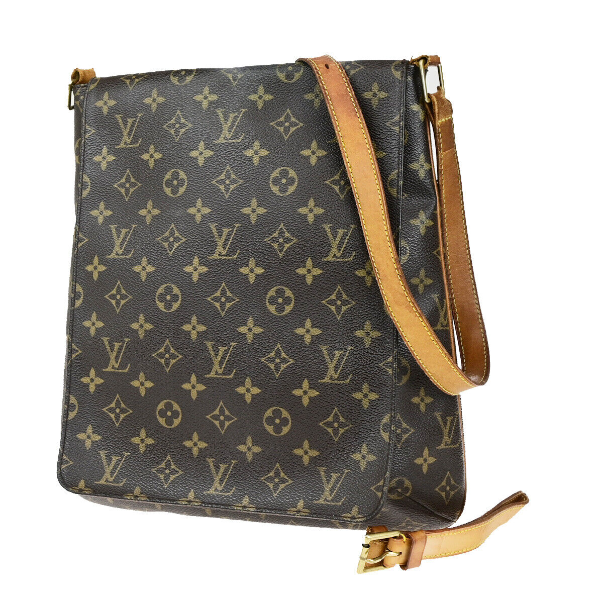 LOUIS VUITTON Musette Shoulder Bag Monogram Leather Brown France M51256 67SJ465