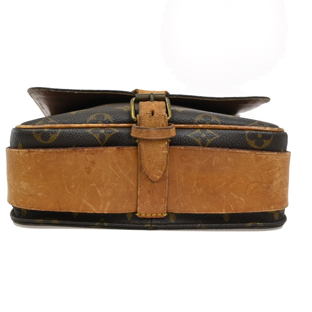LOUIS VUITTON Cartouchiere MM Shoulder Bag Monogram Leather Brown M51253 32TA563