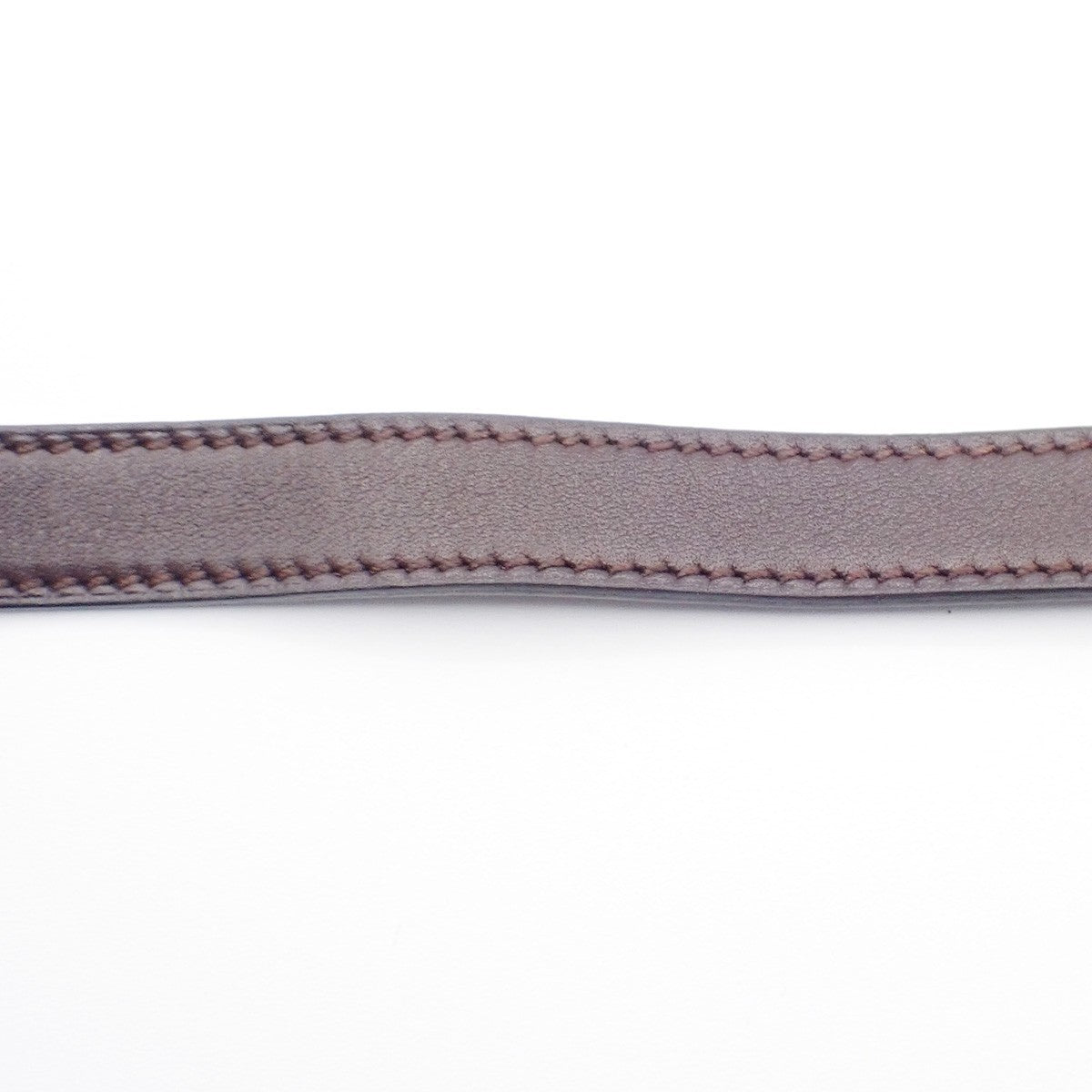 HERMES Kelly Double Tour Choker Bracelet Leather Brown GHW France 62RL901