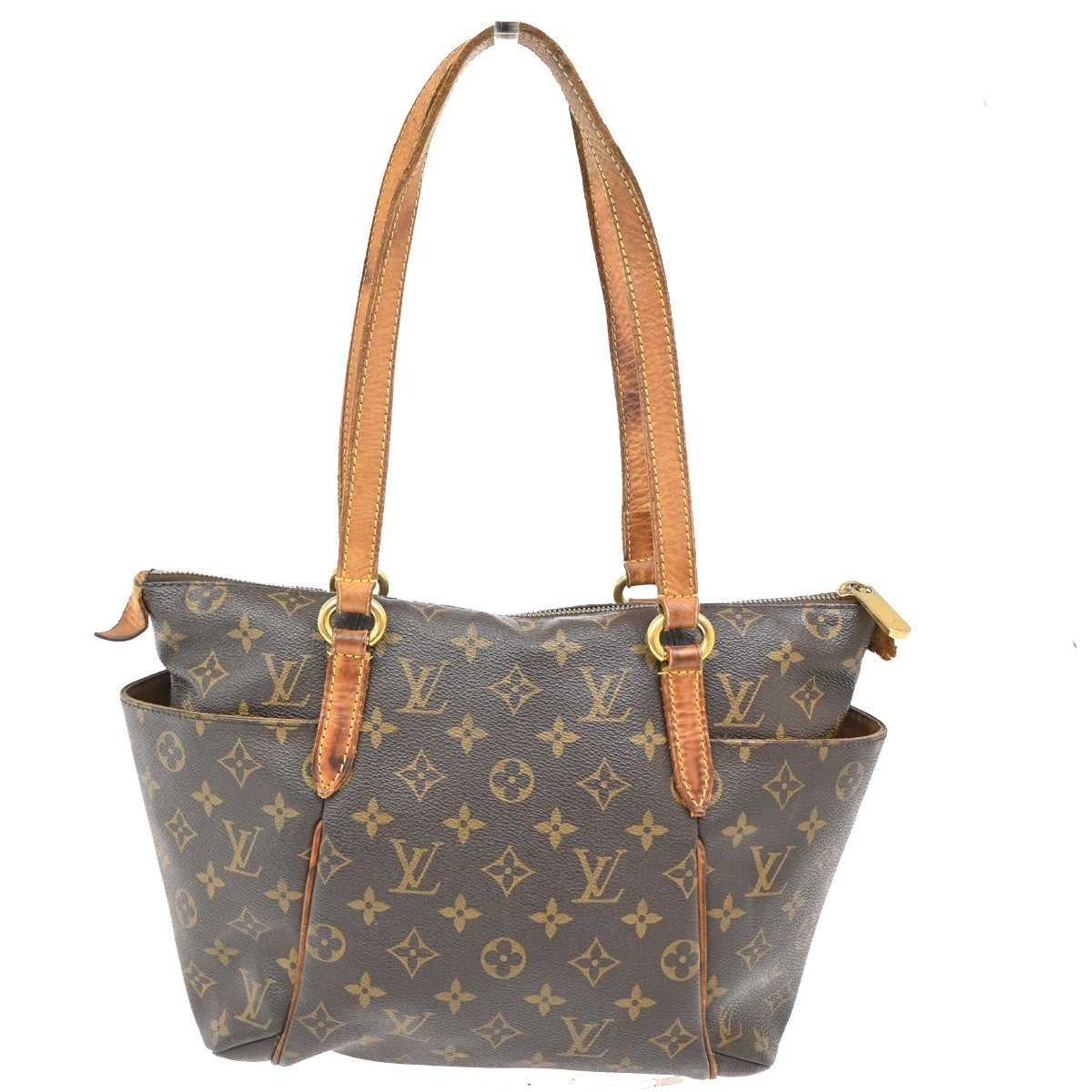 LOUIS VUITTON Logo Totally PM Shoulder Bag Monogram Leather Brown M56688 38KB590