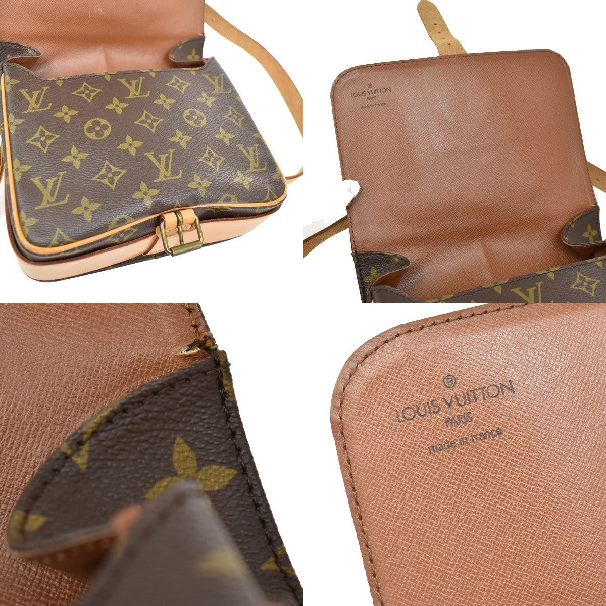 LOUIS VUITTON Cartouchiere MM Shoulder Bag Monogram Leather Brown M51253 79CA065