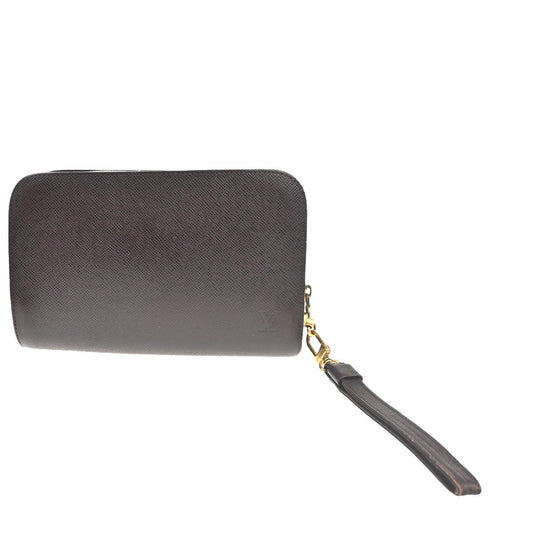 38.Live LOUIS VUITTON Baikal Hand Bag Taiga Leather Acajou M30186 02MA157