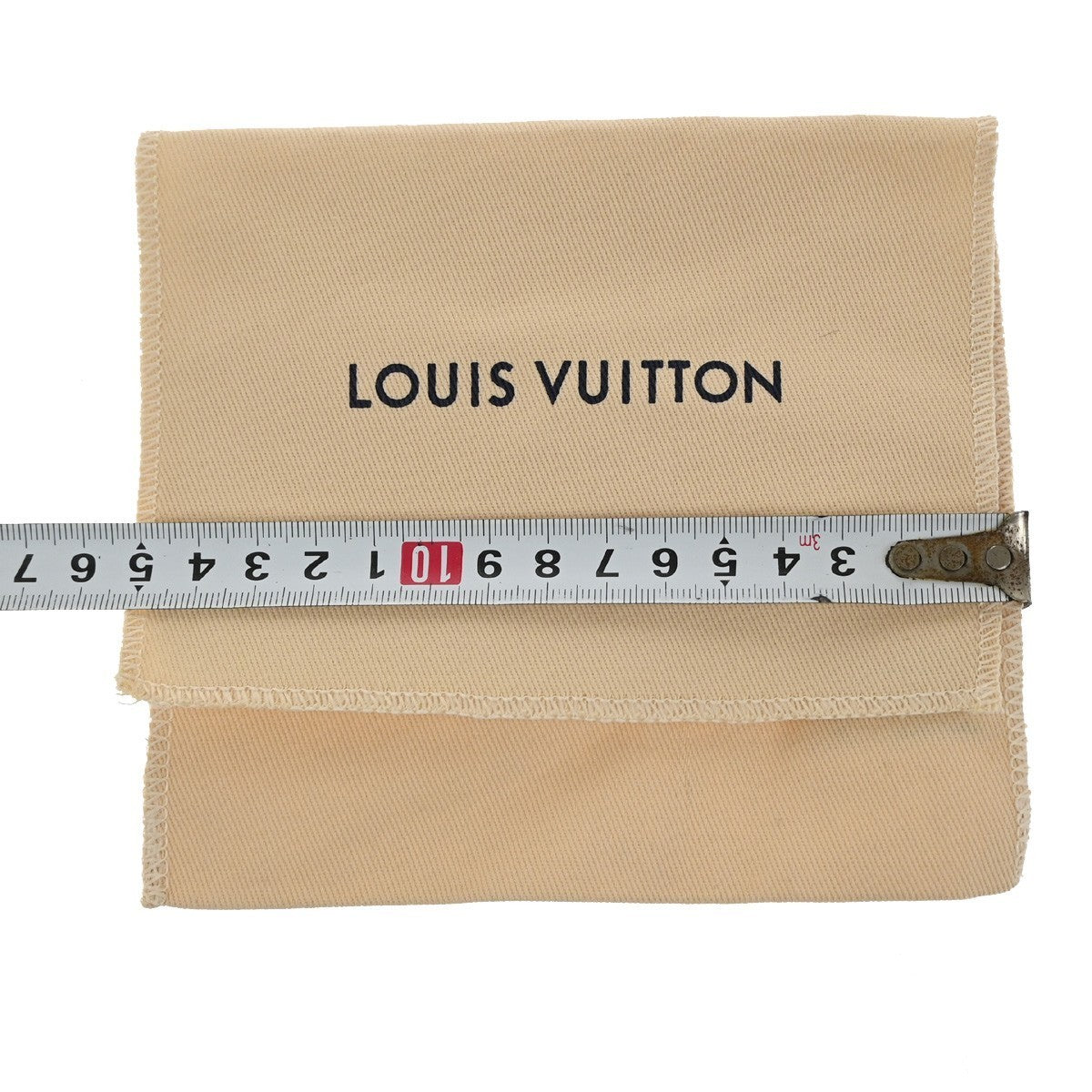 LOUIS VUITTON Logo 10 Set Dust Bag Drawstring Canvas Cotton Beige Brown 03KB838