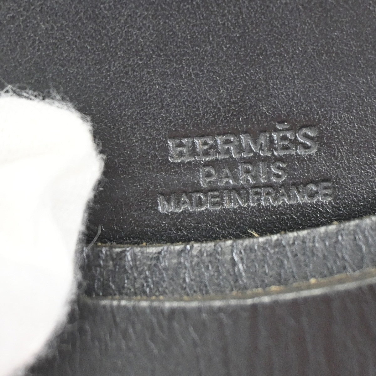 HERMES Her Bag Cabas Shoulder Hand Bag Canvas Leather Black SHW France 84RL826