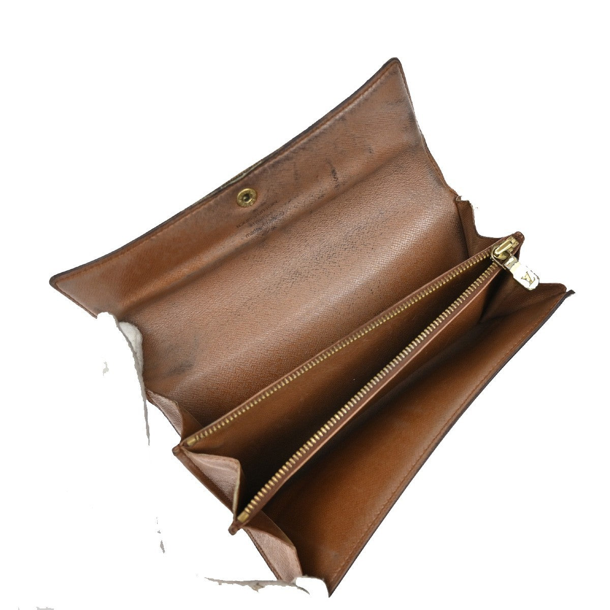 LOUIS VUITTON LV Logo 3 Set Long Wallet Key Case Monogram Leather Brown 02EF825