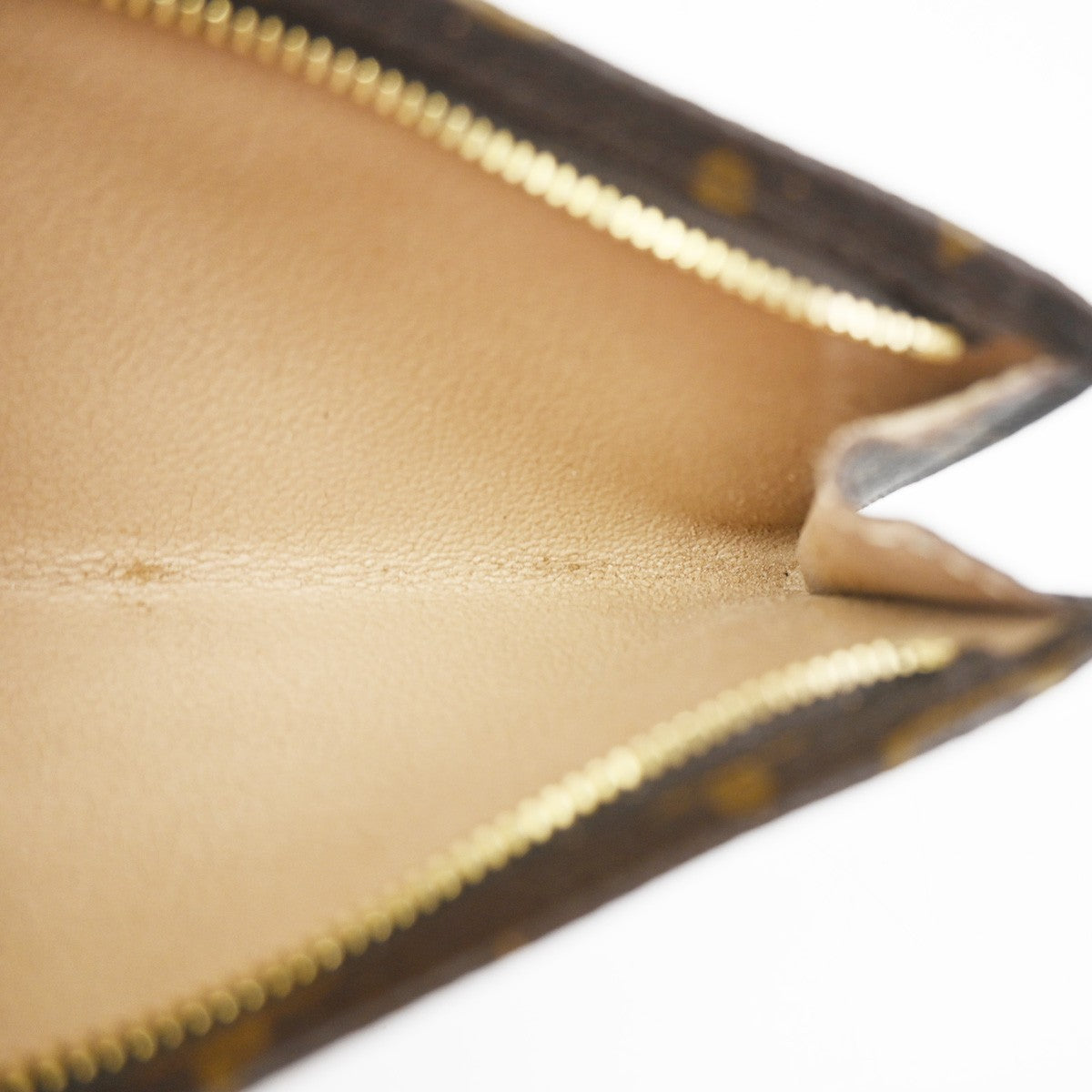 LOUIS VUITTON Logo BUCKET GM Pouch Bag Monogram Leather Brown France 60ZA160