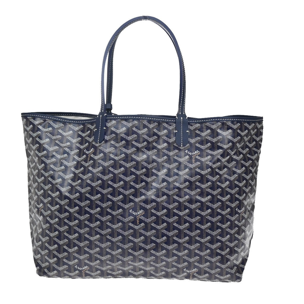 GOYARD Logo Saint Louis Small Shoulder Tote Bag Pouch Canvas Leather BE 357LC557