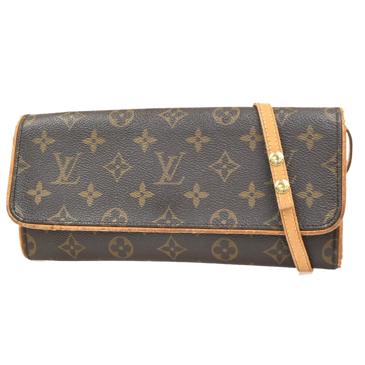 LOUIS VUITTON Pochette Twin GM 2Way Shoulder Bag Monogram Brown M51852 36MA599