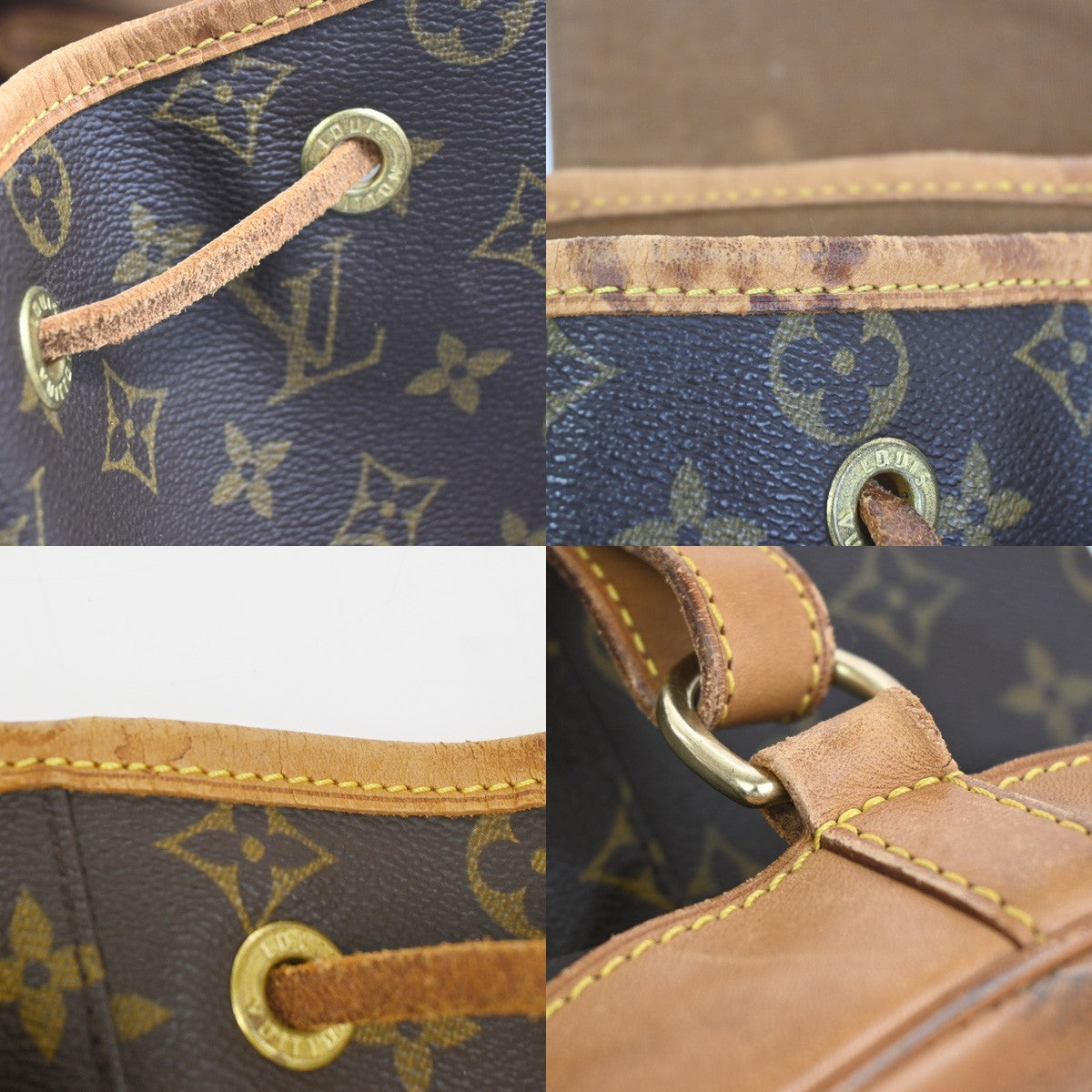 LOUIS VUITTON Montsouris GM Backpack Bag Monogram Leather Brown M51135 96KC794