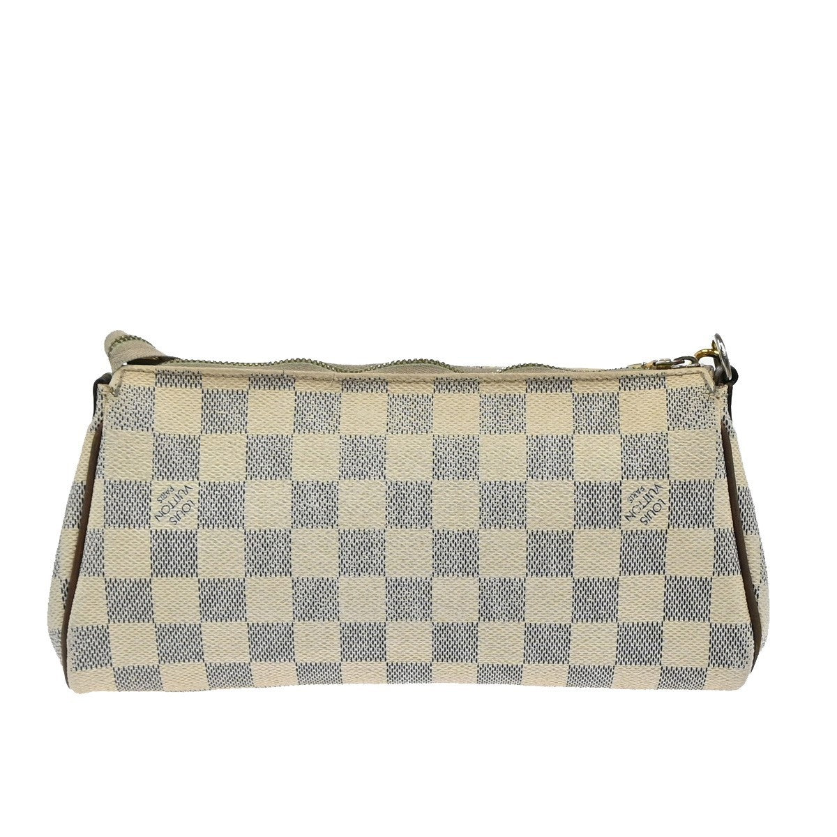 LOUIS VUITTON Eva Chain Shoulder Bag Damier Azur Leather White N55214 89EF785