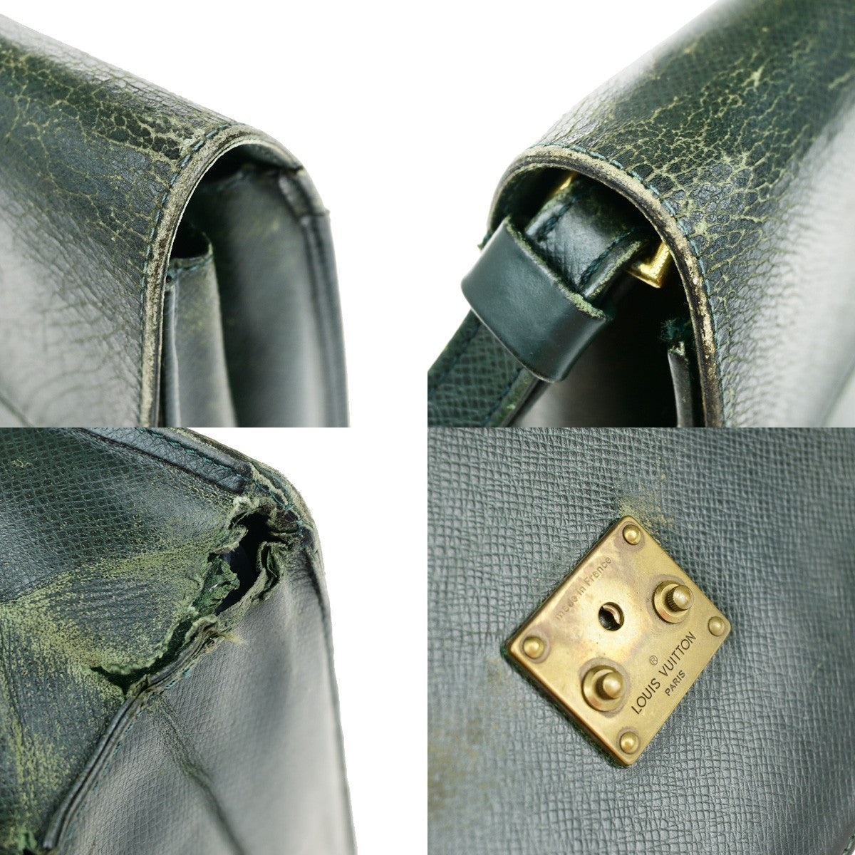 LOUIS VUITTON Pochette Kourad Clutch Hand Bag Taiga Leather GN M30194 07KC314
