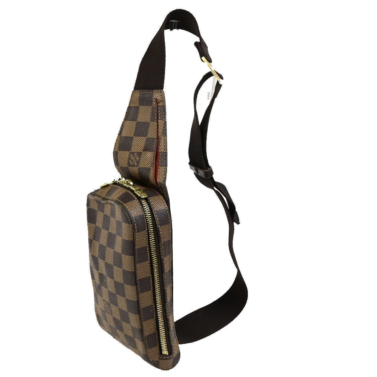 LOUIS VUITTON Geronimos Bum Body Bag Damier Ebene Leather Brown N51994 72YG641
