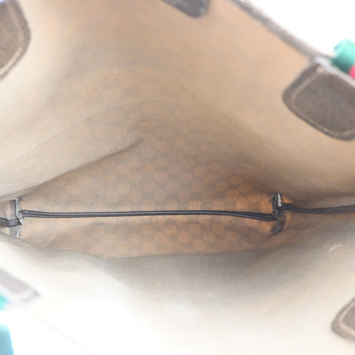 GUCCI Logo GG Sherry Line Shoulder Tote Hand Bag PVC Leather Beige Italy 60MA456