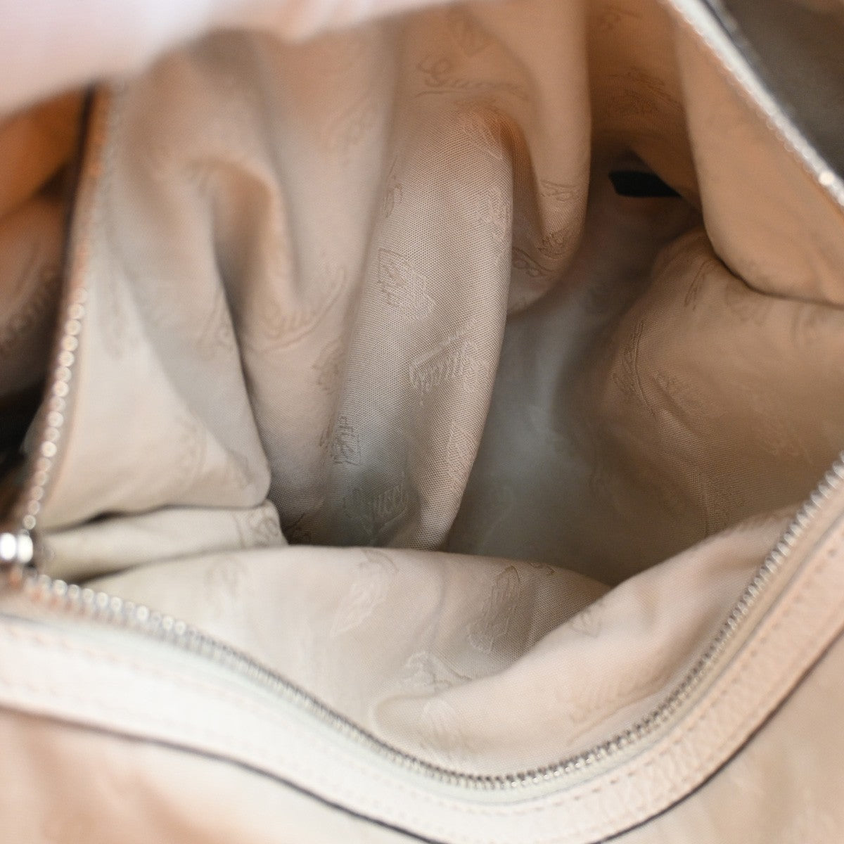 GUCCI Logo GG Pattern Hand Tote Bag Bamboo Canvas Leather Beige Italy 70CA985