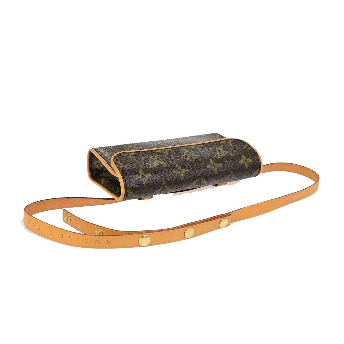 LOUIS VUITTON Pochette Florentine Bum Bag Monogram Leather Brown M51855 80FB261