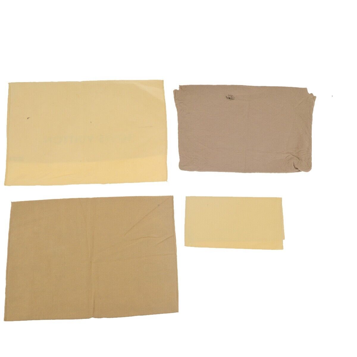 LOUIS VUITTON Logo 10 Set Dust Bag Drawstring Canvas Cotton Beige Brown 07HC020